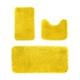 thumbnail image 1 of Shaggy Bathroom Rugs Sets 3Piece Black Bath Mat for Bathroom Non-slip Bathroom Mats Water Absorbent Bath Rug Floor Mats Soft Washable Shower Rug, 1 of 8