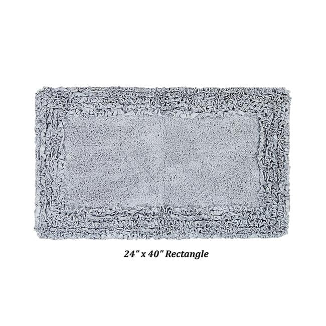 Shaggy Border Collection 100% Cotton 24' x 40' Rectangle Bath Rug in ...