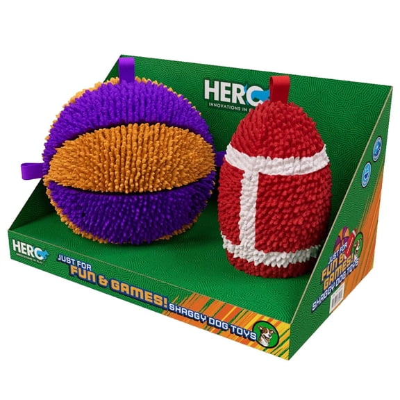Caitec Hero Ball, 8" Plush Dog Toys, 2 Count