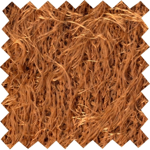 LitLook Eyelash Shaggy Faux Fur Fabric by the Yard - 290GSM Long Pile Fake Fur for Jackets, Costumes, Pillows, Decor and Crafts - Rust - Sample