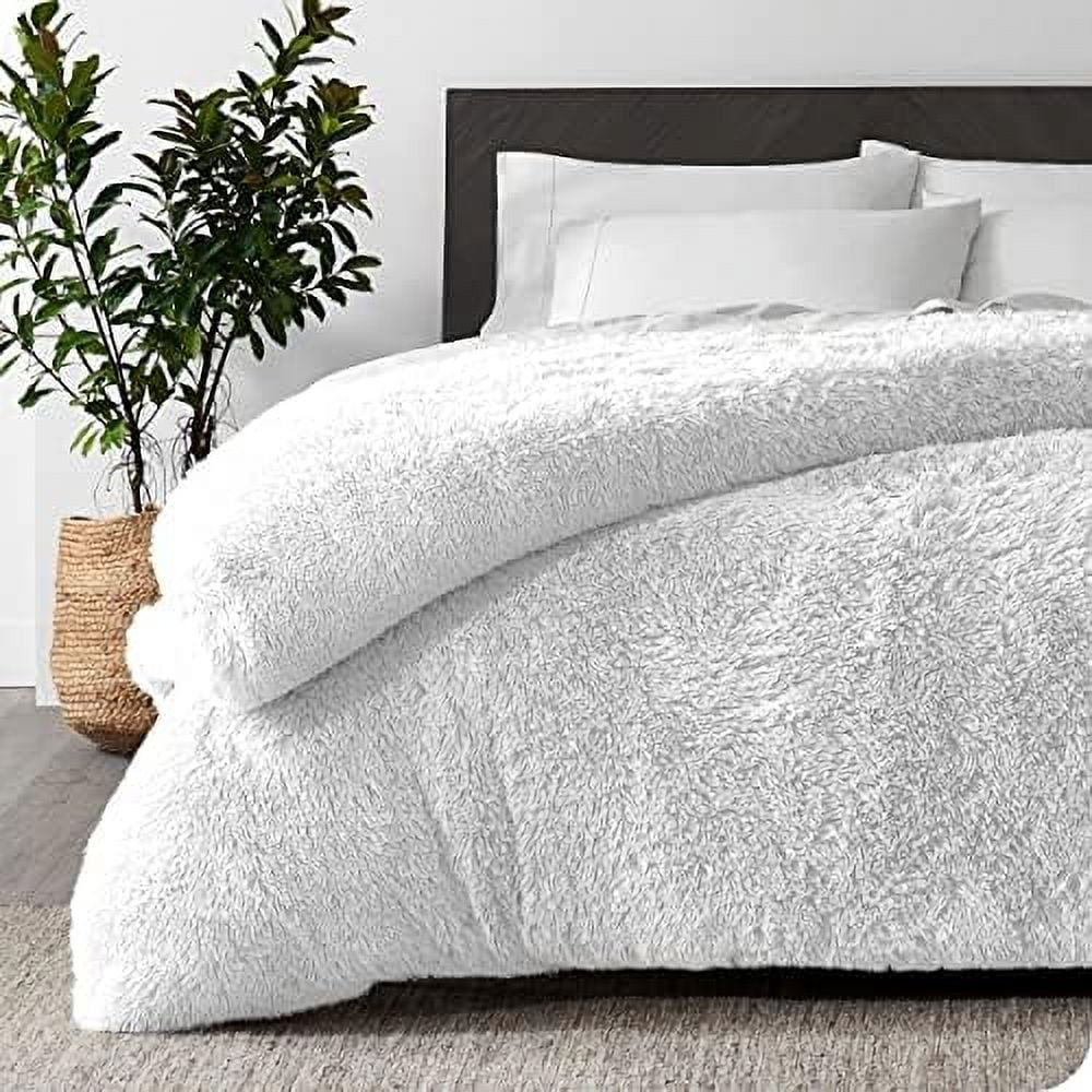 Shaggy Fleece Duvet Cover Full Size Plush Duvet Cover Set