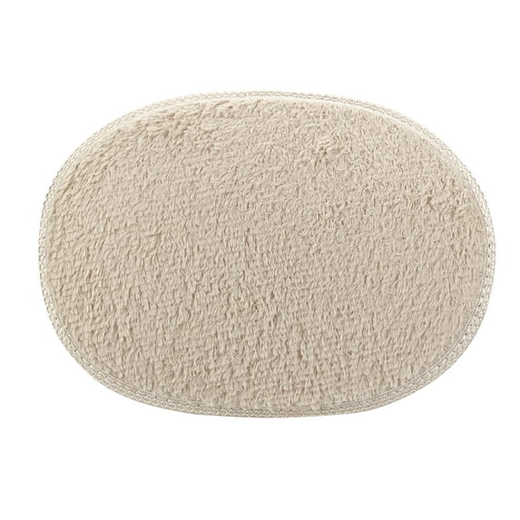 Shaggy Oval Rug Cozival Shaggy Oval Area Rug, 30X40cm Soft Plush Floor Mat for Bedroom, Bathroom, and Door Entry, Anti-Slip Indoor Carpet, Decorative Home Accent, Plush Floor Mat, Khaki