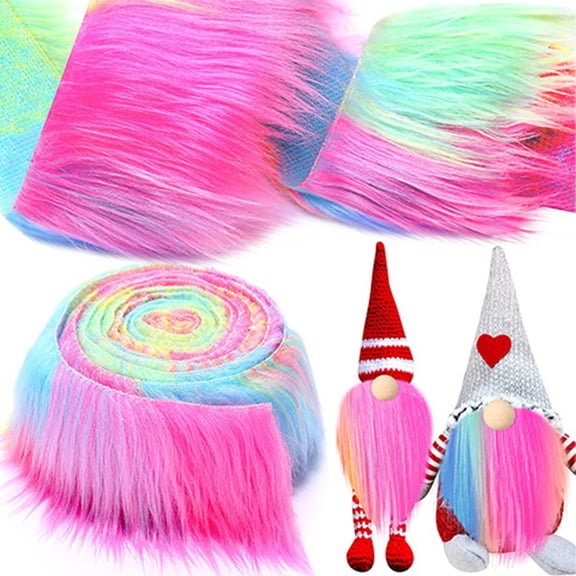 Shaggy Plush Faux Fabric Precut Strips Plush Faux Fabric Fuzzy Craft For Gnomes Beard Hair Cosplay Costume Dwarf Decoration prom decorations