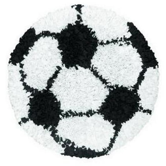 Shaggy Raggy Soccer Ball Area Rug