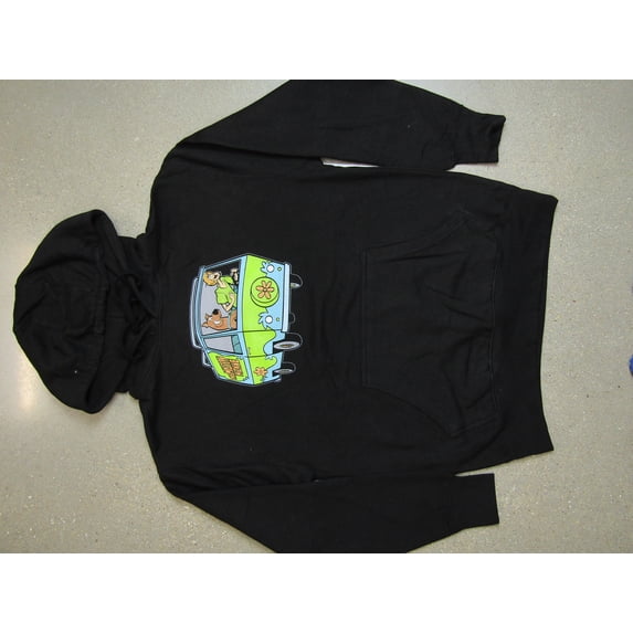 Shaggy, Scooby, Mystery Machine Men's Black Hoodie-5XL