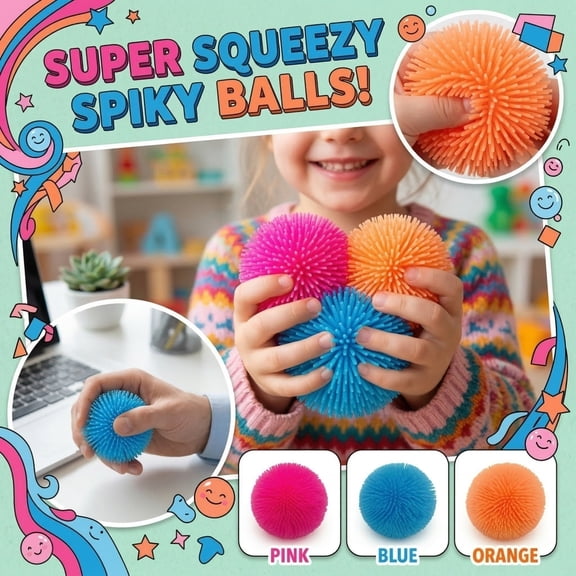 Shaggy Sensory Squeeze Toy Satisfying Dough Filling Wide Color May Vary