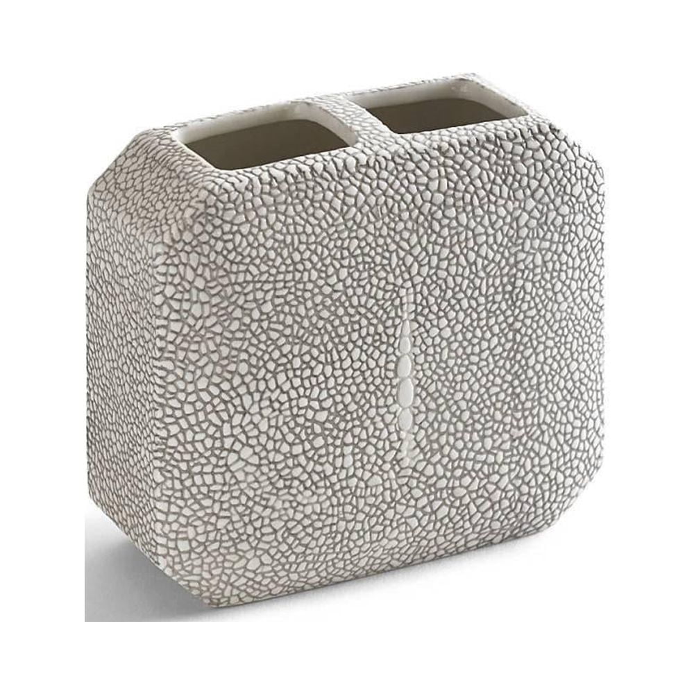 Shagreen Embossed Porcelain Bath Accessory Set by Kassatex Lotion