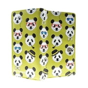 Shagwear Panda Repeat Large Lime Zipper Wallet