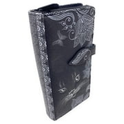 Shagwear Shadow Cat محفظة سحاب سوداء كبيرة