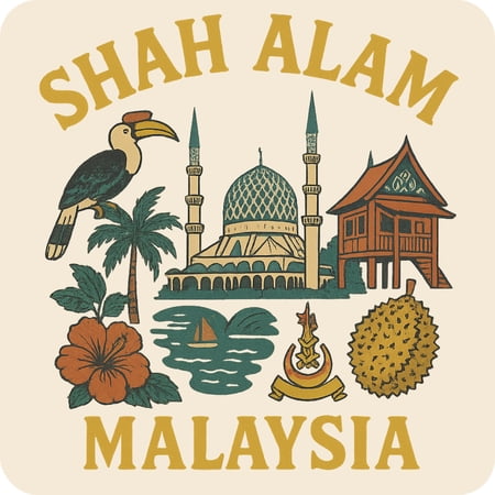 Shah Alam Malaysia Keepsakes Souvenir Vinyl Sticker – Destination Travel Keepsake Collectible (3-Inches Wide)