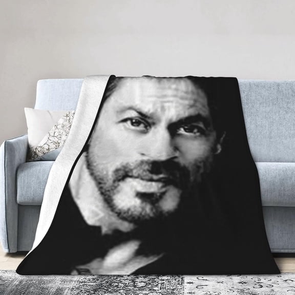 Shah Rukh Khan Blanket Soft Flannel Fleece Throw Blanket Pattern Warm Plush Blankets 60"x50"