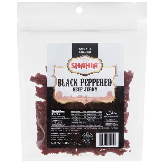 Shahia Black Peppered Beef Jerky 2.85oz