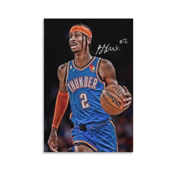 Shai Gilgeous Alexander Canvas Poster Wall Art Poster Gifts Bedroom Prints Home Decor Hanging Picture Canvas Painting Posters 24x36inch(60x90cm)