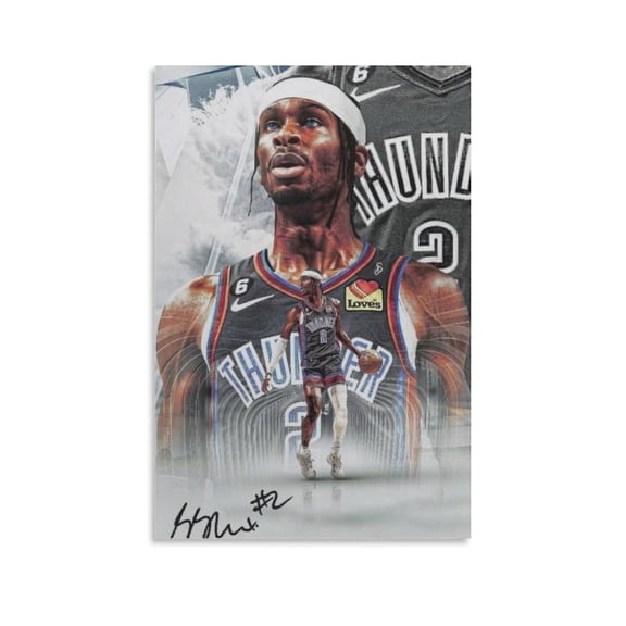Shai Gilgeous Alexander Canvas Poster Wall Art Poster Print Photo Art Painting Canvas Poster Home Decorative Bedroom Modern Decor Posters Gifts 08x12inch(20x30cm)