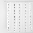 thumbnail image 1 of Shaina Arrow Boho Shower Curtain 72 x 72 - Abstract Black and White Minimalist Design - Waterproof Fabric - for any Modern Tribal Boho Bathroom - Shower Curtain Boho Hooks Included, 1 of 3