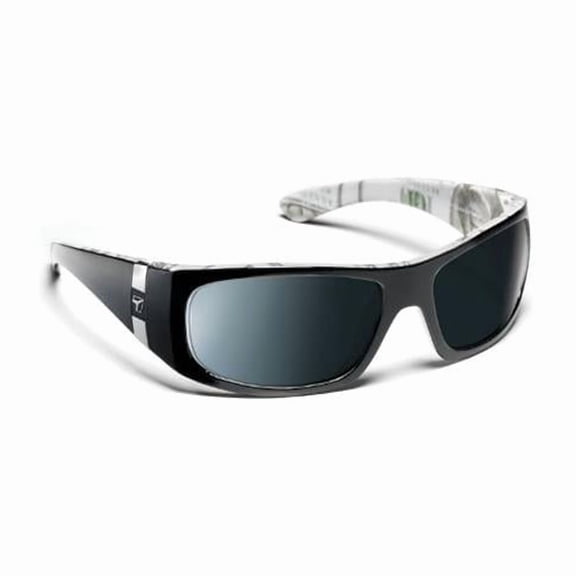 Shaka Close Wrap Fitting Sunglasses, Black C-Note Frame, SharpView Polariz