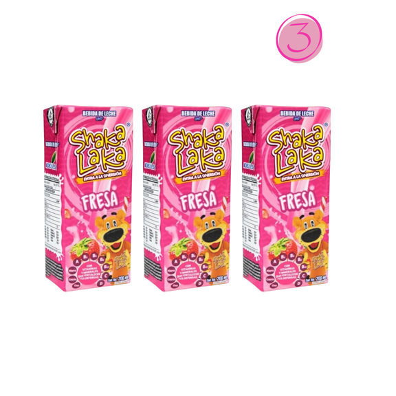 Shaka Laka Strawberry Flavored Milk Drink with 8 Vitamins and 3 Minerals