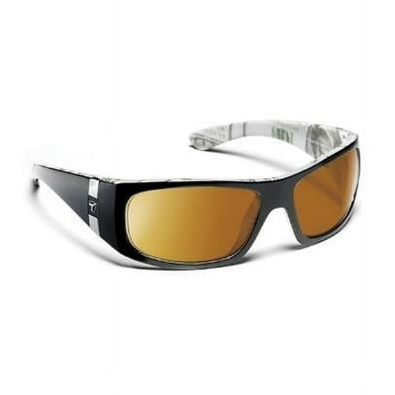 Shaka Sharp View Polarized Copper Sunglasses- Black C-Note - Medium & Extra Large