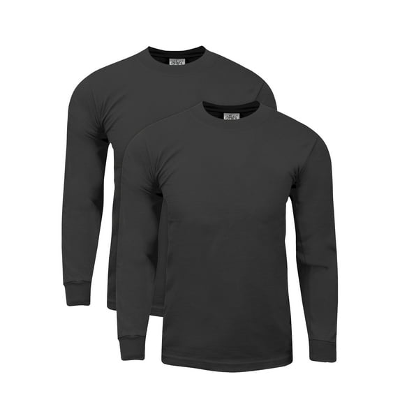 Shaka Wear 2Pack Men's Max Heavy Weight 7 oz Cotton Long Sleeve T-Shirt S~7XL