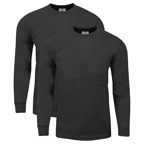 Shaka Wear 2Pack Men's Max Heavy Weight 7 oz Cotton Long Sleeve T-Shirt S~7XL