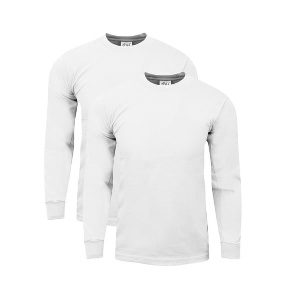 Shaka Wear 2Pack Men's Max Heavy Weight 7 oz Cotton Long Sleeve T-Shirt S~7XL