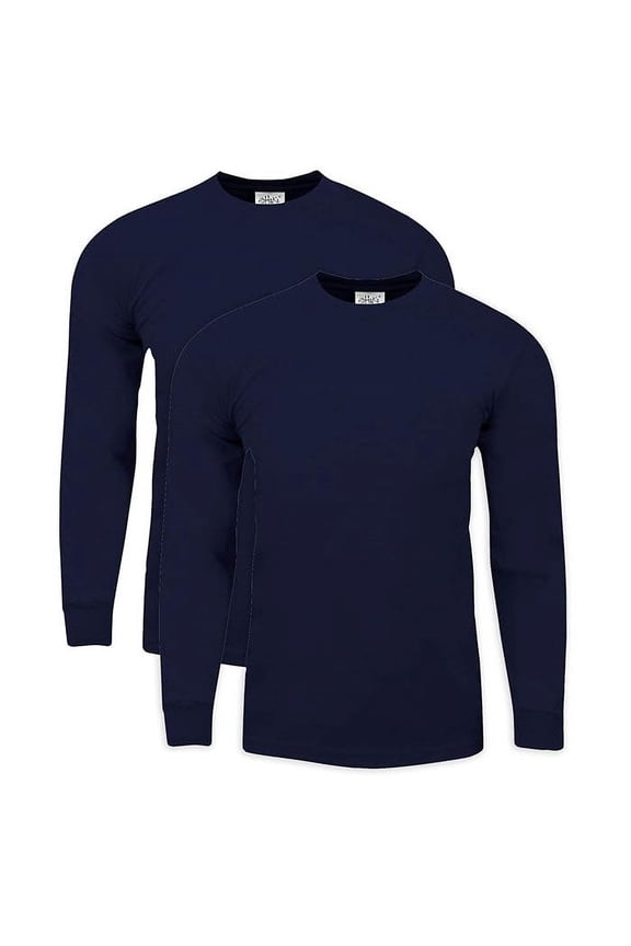 2Pack Men's Max Heavy Weight 7 oz Cotton Long Sleeve T-Shirt S~7XL