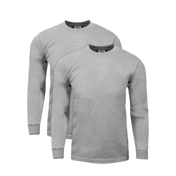 Shaka Wear 2Pack Men's Max Heavy Weight 7 oz Cotton Long Sleeve T-Shirt S~7XL