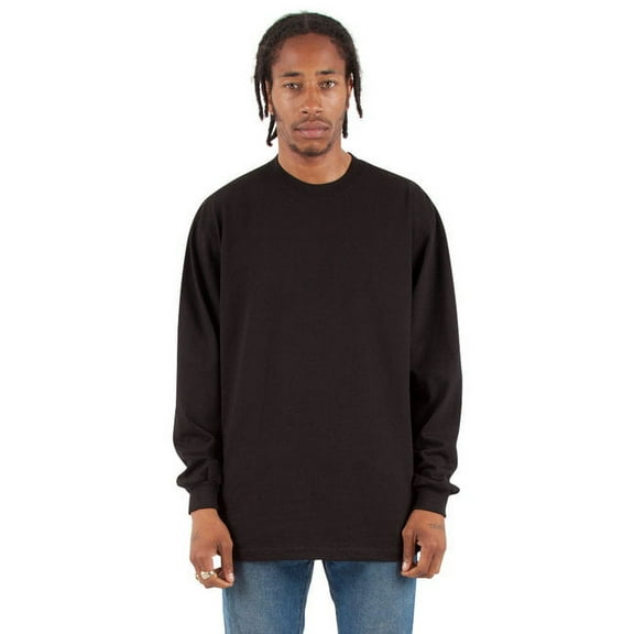 Shaka Wear Adult 7.5 oz., Max Heavyweight Long-Sleeve T-Shirt L BLACK