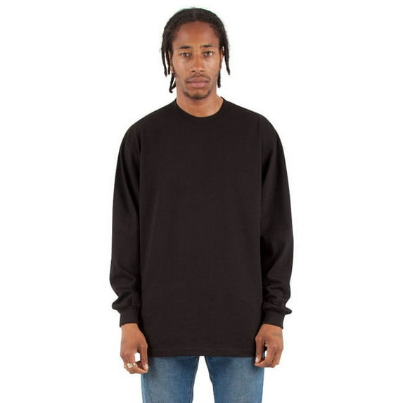 Shaka Wear Adult 7.5 oz., Max Heavyweight Long-Sleeve T-Shirt M BLACK