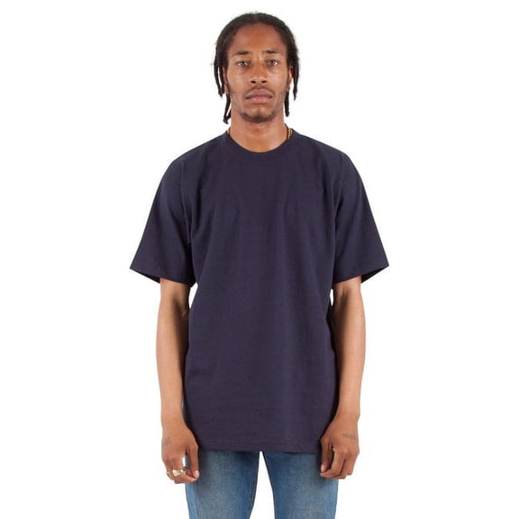 Shaka Wear Adult 7.5 oz Max Heavyweight Short Sleeve Crewneck T-Shirt - Navy, Size 3XL