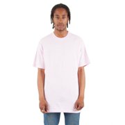 Shaka Wear Mens 6.0 oz Active Short Sleeve T-Shirt, 100% Cotton Crewneck Tee   Pink, Size Medium