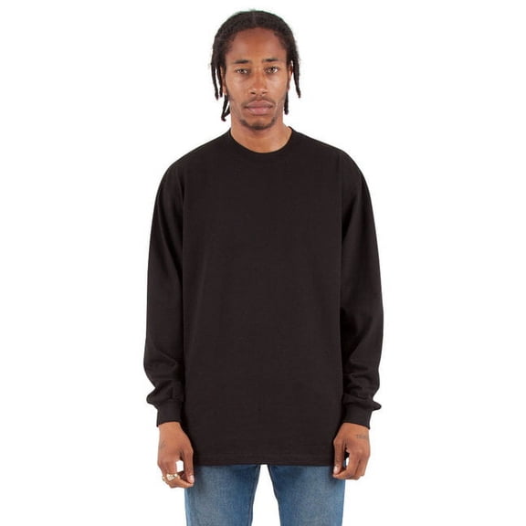 Shaka Wear Drop Ship Adult 75 oz Max Heavyweight Long-Sleeve T-Shirt 3XL BLACK