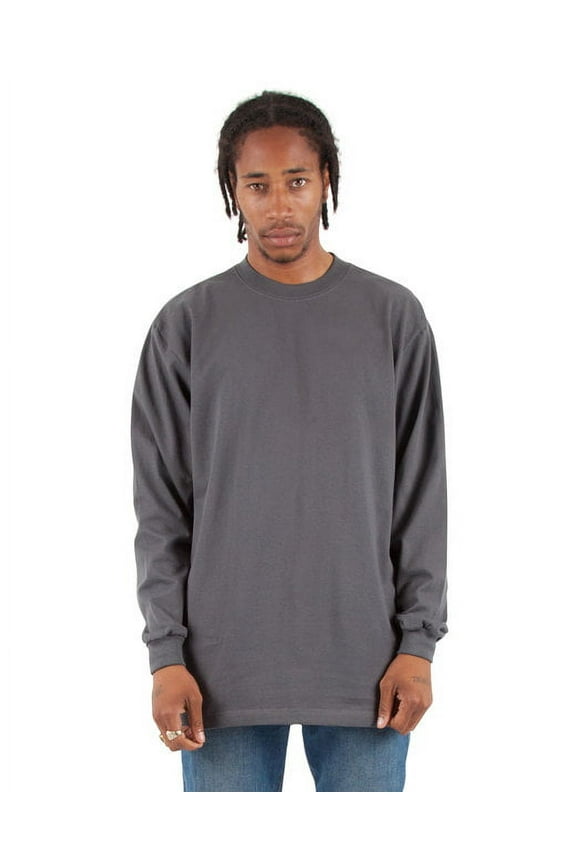 Drop Ship Adult 75 oz Max Heavyweight Long-Sleeve T-Shirt S DARK GREY