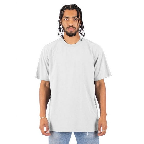 Shaka Wear Drop Ship Garment-Dyed Crewneck T-Shirt L White