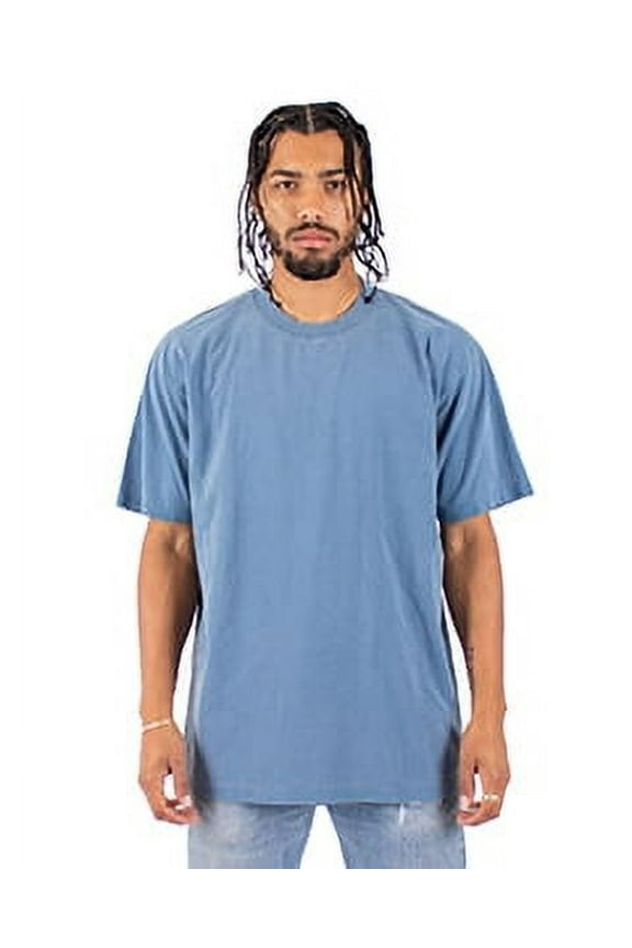 Drop Ship Garment-Dyed Crewneck T-Shirt M Washed Denim