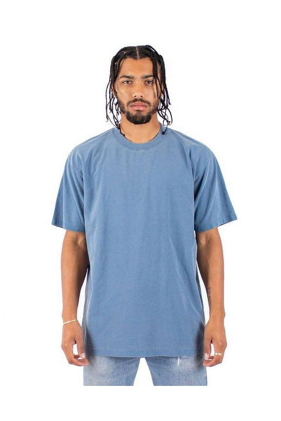 Drop Ship Garment-Dyed Crewneck T-Shirt XL Washed Denim