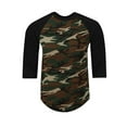 thumbnail image 1 of Shaka Wear Men's Baseball T Shirts Raglan 3/4 Sleeves Tee Cotton Jersey S-5Xl, 1 of 4