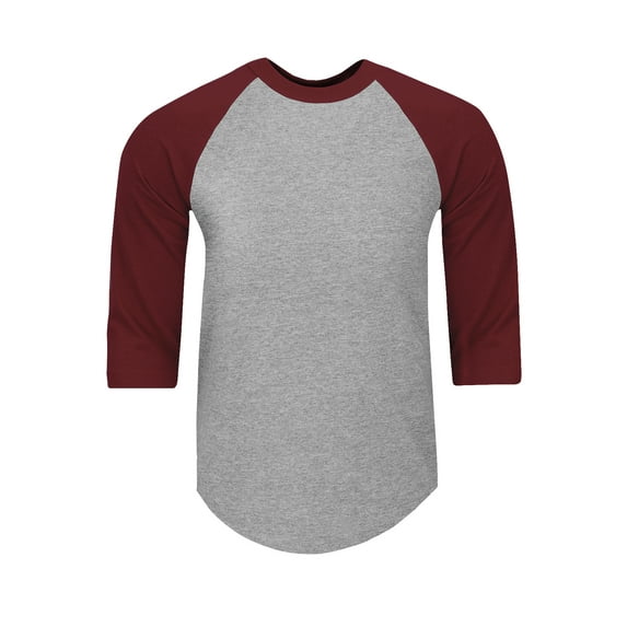 Shaka Wear Men's Baseball T Shirts Raglan 3/4 Sleeves Tee Cotton Jersey S-5Xl