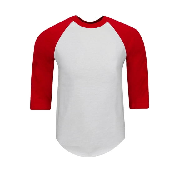 Shaka Wear Men's Baseball T Shirts Raglan 3/4 Sleeves Tee Cotton Jersey S-5Xl