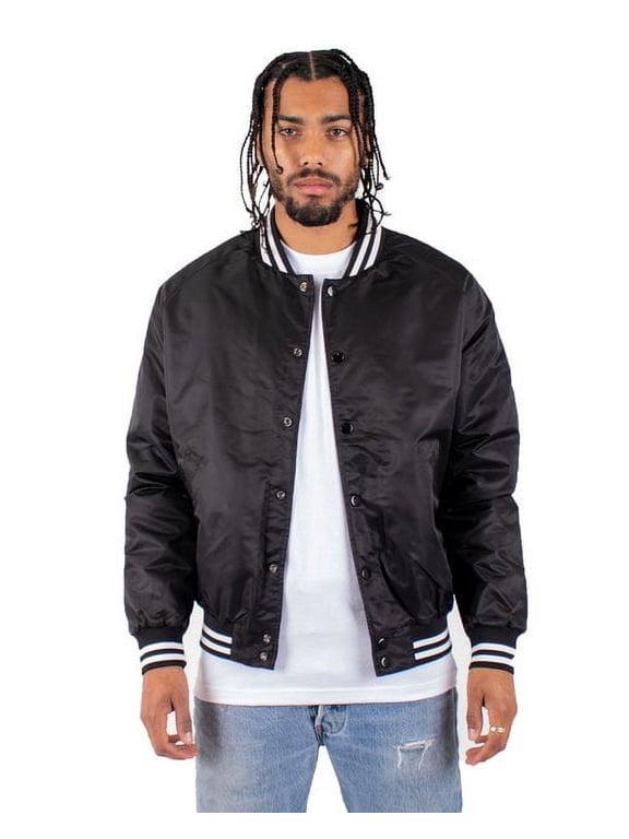 Men's College Baseball Varsity Bomber Stadium Jacket, Water-Resistant, S to 3 XL