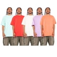 thumbnail image 1 of Shaka Wear Men's Garment-Dyed Crewneck T-Shirt, 100% USA Cotton T-Shirt Short Sleeve Assorted Bulk Tee Shirts (Bright Color 5 Pack, 5XL), 1 of 6