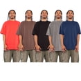 thumbnail image 1 of Shaka Wear Men's Garment-Dyed Crewneck T-Shirt, 100% USA Cotton T-Shirt Short Sleeve Assorted Bulk Tee Shirts (Dark Color 5 Pack, XL), 1 of 6