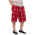 thumbnail image 1 of Shaka Wear Men's Relaxed Fit Plaid Cargo Shorts S~5XL, 1 of 6