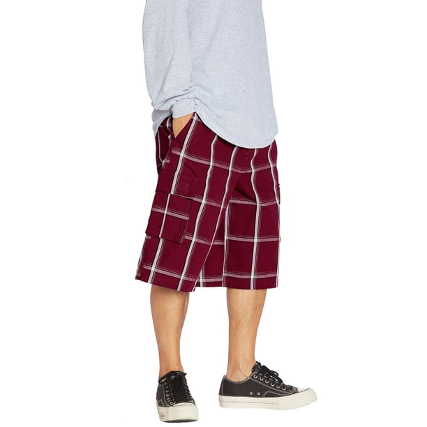 Shaka Wear Men s Relaxed Fit Plaid Cargo Shorts S 5XL Walmart Business Supplies