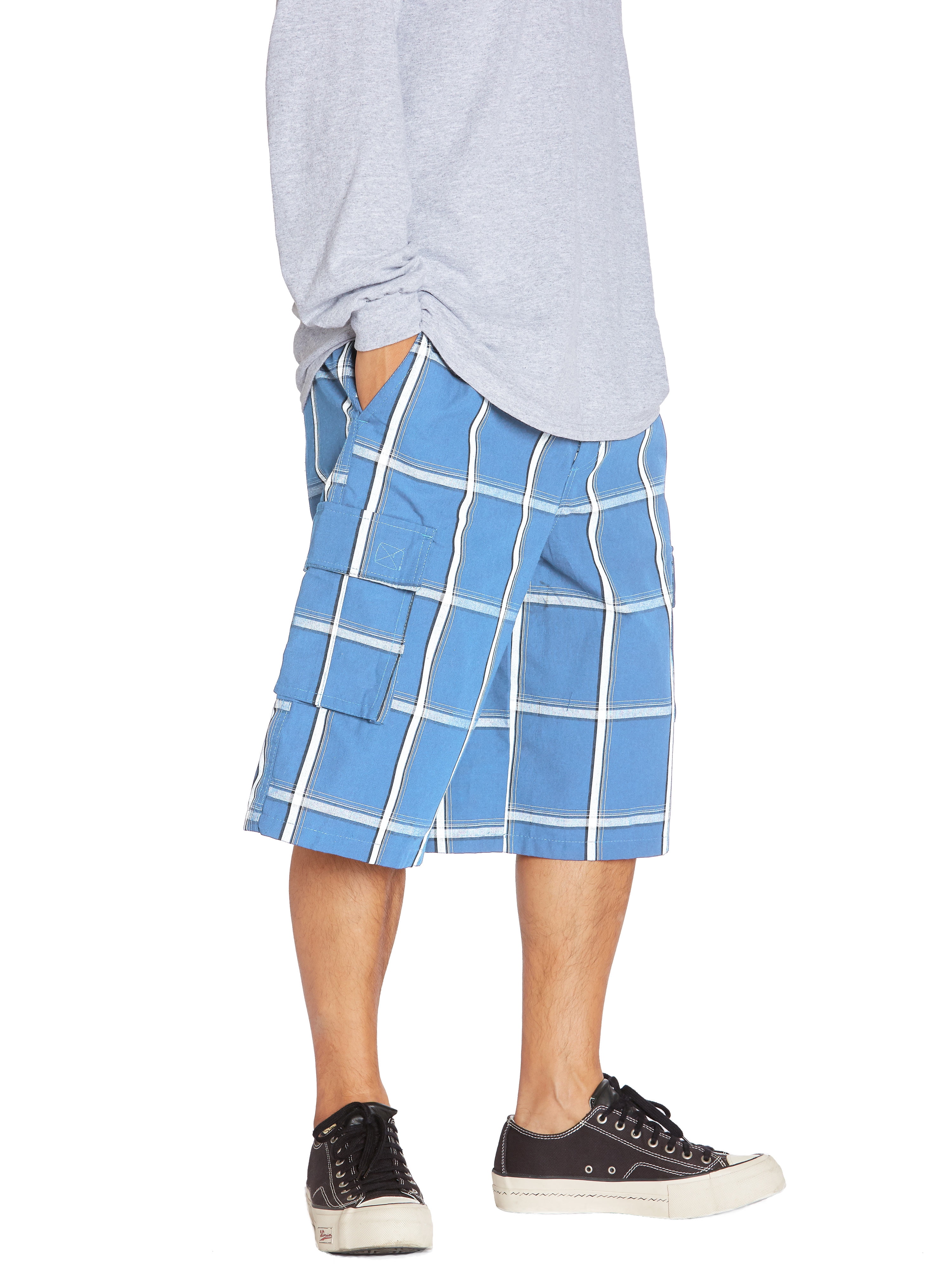 Shaka Wear Men's Relaxed Fit Plaid Cargo Shorts S~5XL - Walmart.com