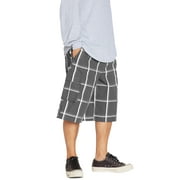 Shaka Wear Mens Relaxed Fit Plaid Cargo Shorts S5XL