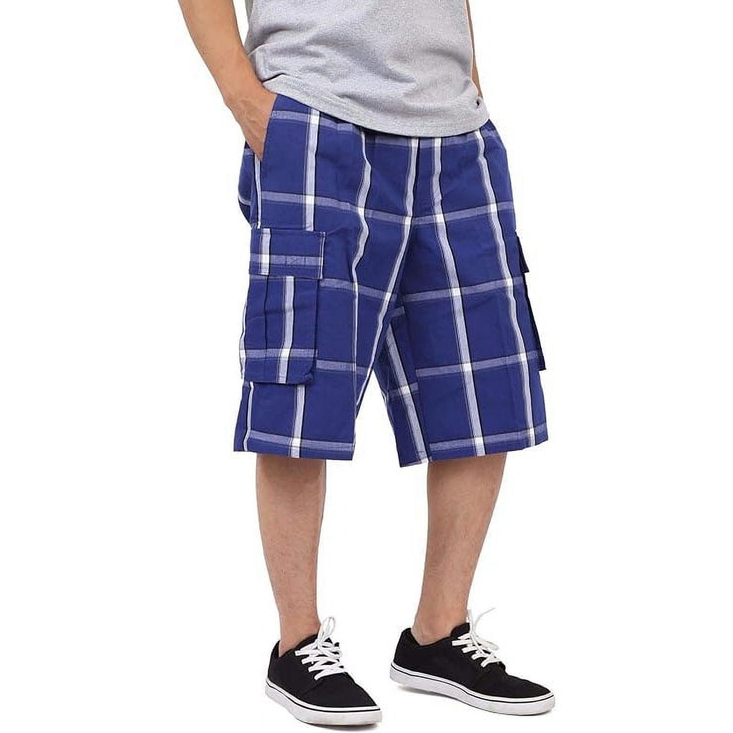 Shaka Wear Men's Relaxed Fit Plaid Cargo Shorts S~5XL - Walmart.com