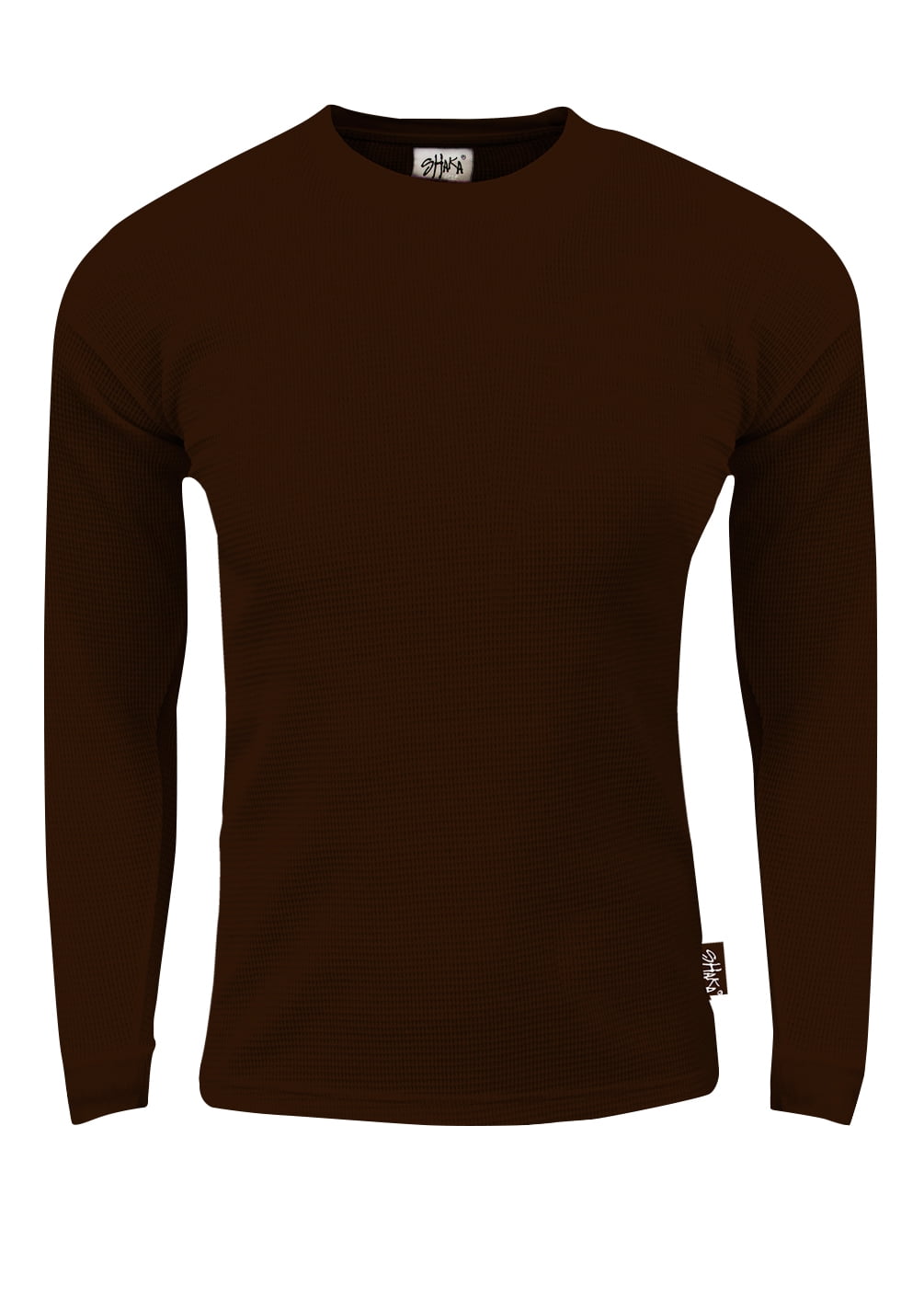 Shaka Wear Men's Thermal Long Sleeve Crewneck Waffle Shirt XS-5XL
