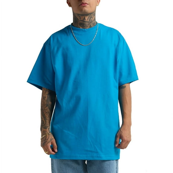 Shaka Wear Men's Max Heavyweight Short Sleeve Crew Neck T-Shirt - Turquoise - Medium