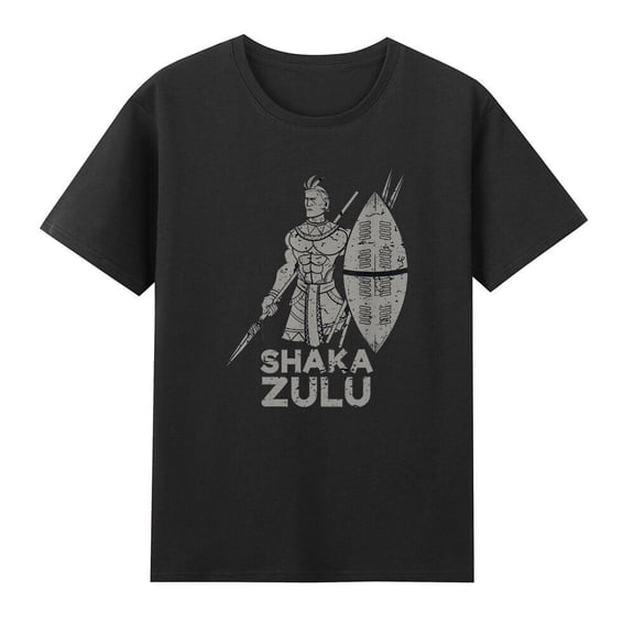 Shaka Zulu African King Pride Funny Pattern Vintage Men's Short Sleeve T-Shirt